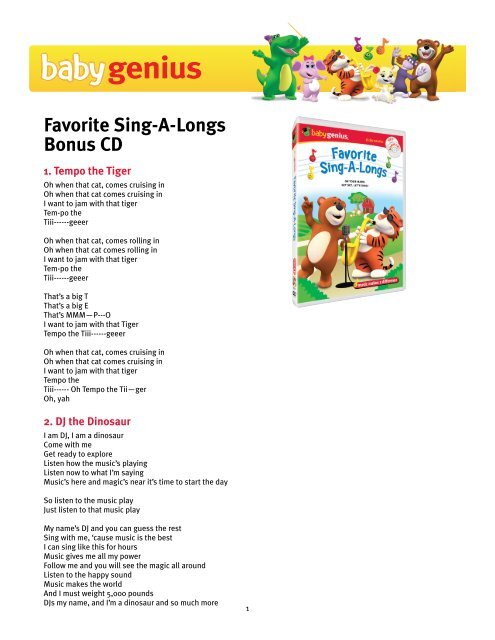 Favorite Sing-A-Longs Bonus CD - Baby Genius