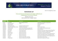 PARTICIPANT LIST - Low Emissions Asian Development