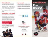 OMHA Play Hockey Brochure - Ontario Minor Hockey Association