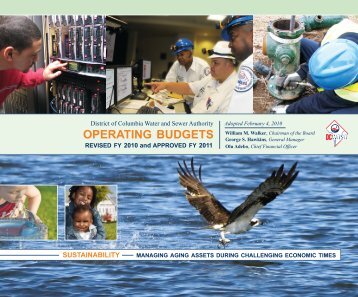 Hist and Proj Operating Receipts FY 2011 2 17 2010 - DC Water