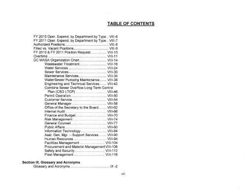 Hist and Proj Operating Receipts FY 2011 2 17 2010 - DC Water