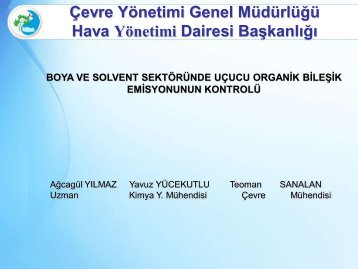 AÄcagÃ¼l YILMAZ (Uzman) -Boya ve Solvent SektÃ¶rÃ¼nde ... - ICCI