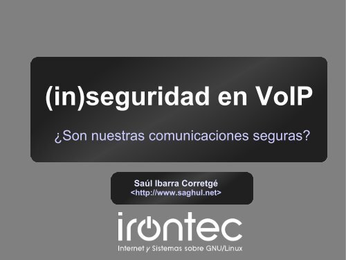 (in)seguridad en VoIP - Asterisk-ES