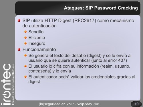 (in)seguridad en VoIP - Asterisk-ES