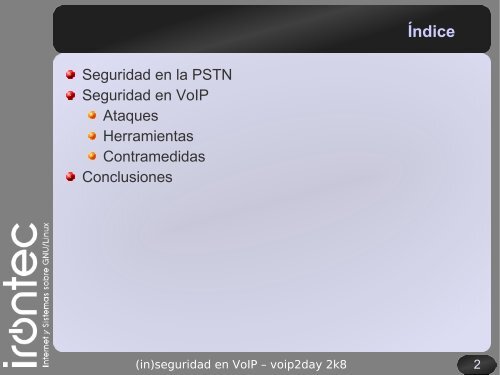 (in)seguridad en VoIP - Asterisk-ES