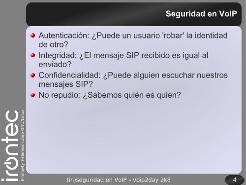 (in)seguridad en VoIP - Asterisk-ES