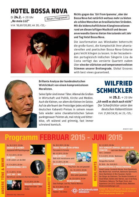 FEBRUAR BIS JUNI 2015