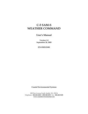 C-5 SAM-S WEATHER COMMAND - Coastal Environmental Systems