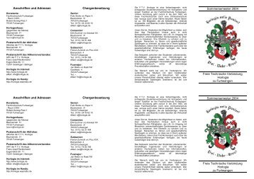 Anschriften und Adressen Chargenbesetzung Anschriften und ...