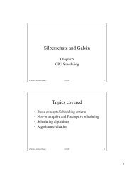 Silberschatz and Galvin Topics covered