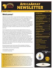 View web-optomized newsletter - AfricaArray - Penn State University