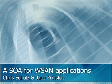 WSAN Service Oriented Architecture