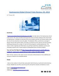 JSB Market Research: Septicaemia Global Clinical Trials Review, H2, 2014