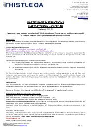 PARTICIPANT INSTRUCTIONS HAEMATOLOGY ... - Thistle QA