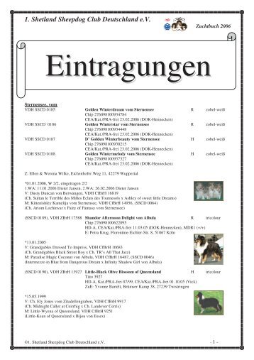 1. Shetland Sheepdog Club Deutschland e.V.