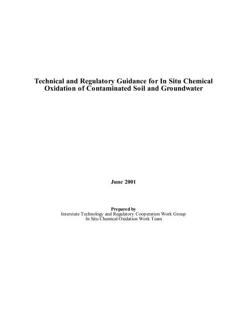 Technical and Regulatory Guidance for In Situ Chemical ... - ITRC