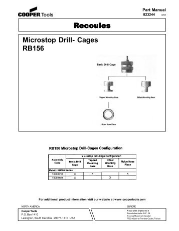 Microstop Drill- Cages RB156 Recoules - Apex Tool