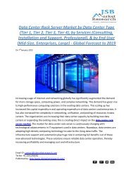 JSB Market Research: Data Center Rack Server Market by Data Center Type, by Services, & by End User - Global Forecast to 2019