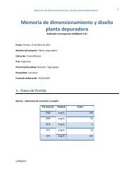 Memoria de dimensionamiento y diseÃ±o planta ... - AquaLimpia