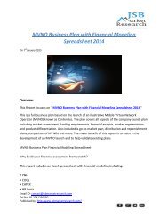 JSB Market Research: MVNO Business Plan with Financial Modeling Spreadsheet 2014