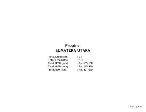 KRITERIA ALOKASI BLM PNPM PERDESAAN TAHUN 2010 ... - P2KP