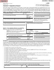 Form 2766, L-4260 Property Transfer Affidavit - Ida Township