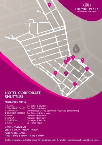 Page 1 @ CROWNE PLAZA' IOHANNBBURG - THE ROSEBANK ...