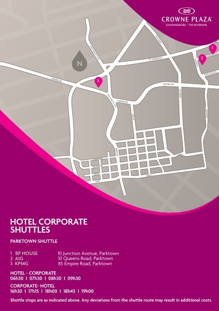 Page 1 @ CROWNE PLAZA' IOHANNBBURG - THE ROSEBANK ...