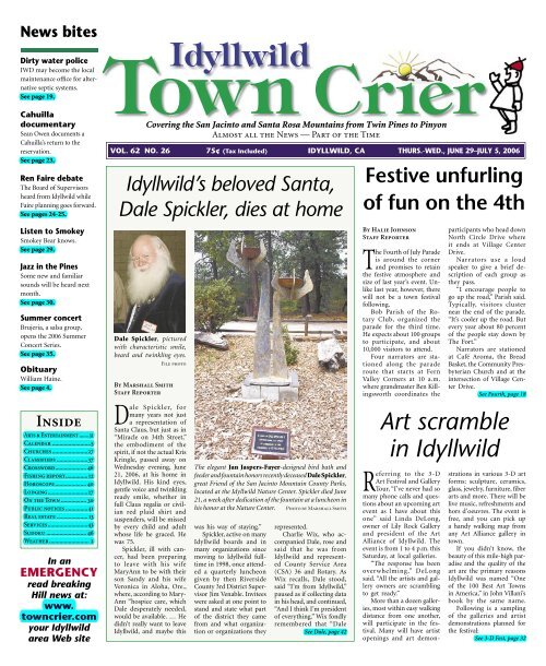 real estate - Idyllwild Town Crier