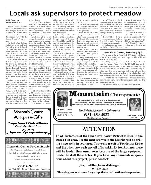 real estate - Idyllwild Town Crier