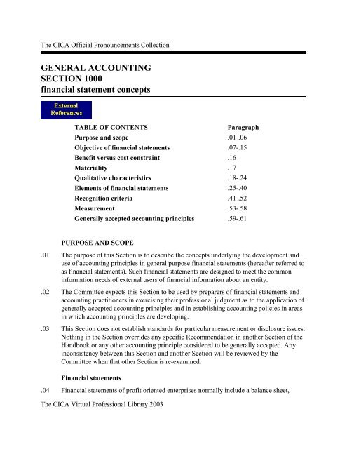 cica handbook accounting