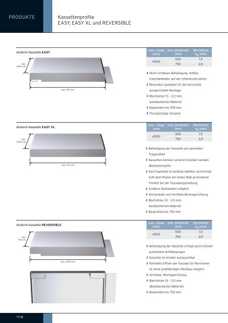 Kassette - Aluform System GmbH & Co. KG