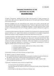 Relazione finale percorso orientamento - Istituto Comprensivo ...