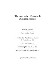 Theoretische Chemie I: Quantenchemie