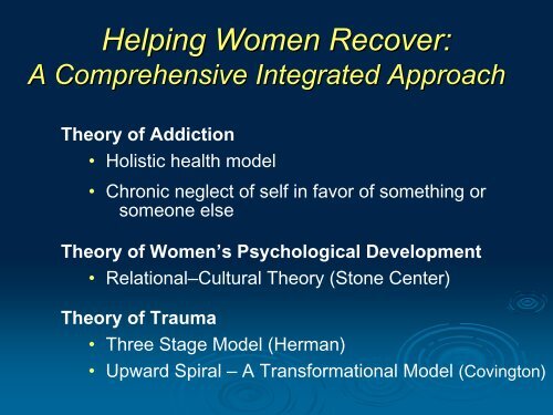 Helping Women and Girls Recover