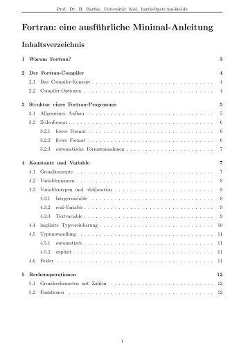 Fortran: eine ausführliche Minimal-Anleitung