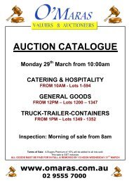 AUCTION CATALOGUE - O'Maras Valuers and Auctioneers