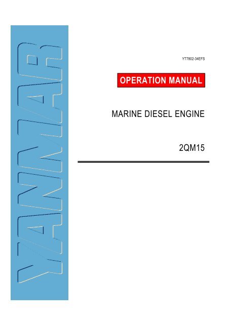 Yanmar 2QM15 Operation Manual - J/30 Class