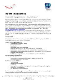 Recht im Internet â Teil I (pdf, 75,6 KB) - Gemeinsam engagiert