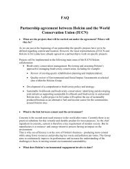 Partnership agreement between Holcim and the World Conservation ...
