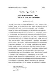 Working Paper Number 7 Slum Dwellers in Indian Cities: The Case ...
