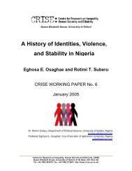 the history of identities and violent conflicts in nigeria - Research for ...