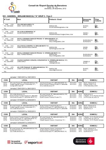Calendaris de CompeticiÃ³ Escolar 2a Fase HANDBOL.pdf - Aula