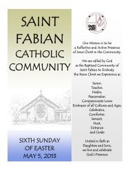 MAY 5, 2013 - Saint Fabian Catholic Church