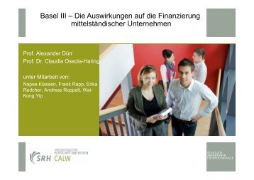 Basel III â€“ Die Auswirkungen auf die ... - SRH Hochschulen