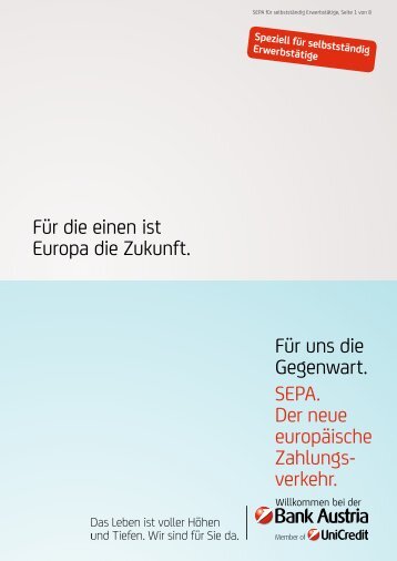 Für uns die Gegenwart. SEPA. Der neue europäische Zahlungs ...