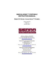 INNOVA-SONIC™ PORTABLE INSTRUCTION ... - Sierra Instruments