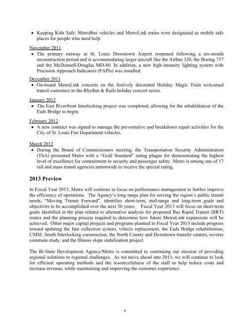 FY 2013 Operating and Capital Budget - Metro Transit