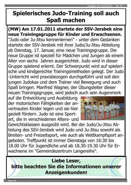 Ausgabe 02.2012 - SSV Jersbek