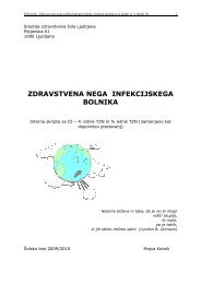 ZDRAVSTVENA NEGA INFEKCIJSKEGA BOLNIKA